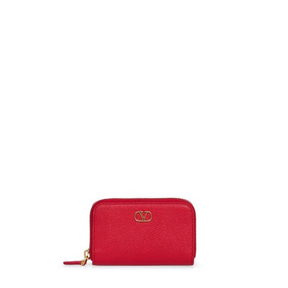 Valentino Garavani Women Red Vlogo Signature Mini Wallet